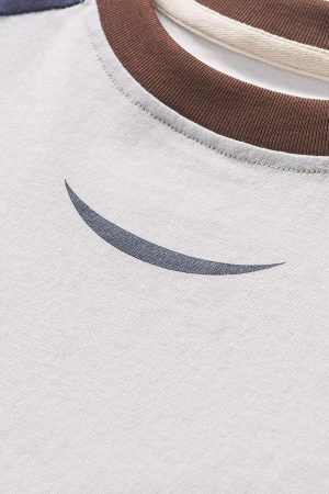 Concert Outfit American Retro Patchwork Print T-Shirt