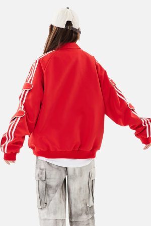 Concert Outfit American Retro Patchwork Sports Jacket