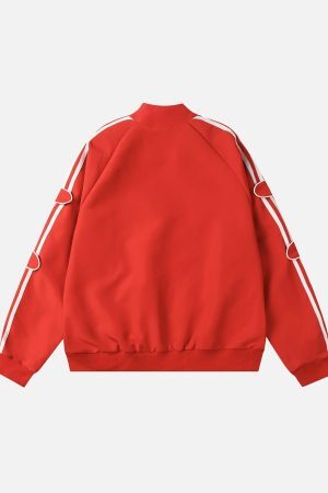 Concert Outfit American Retro Patchwork Sports Jacket