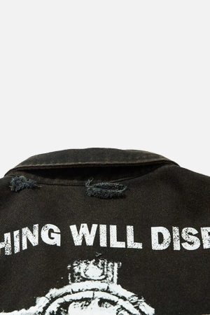 Concert Outfit American Retro Raw Edge Cross Long Sleeve Shirt