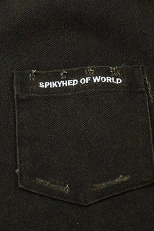 Concert Outfit American Retro Raw Edge Cross Long Sleeve Shirt