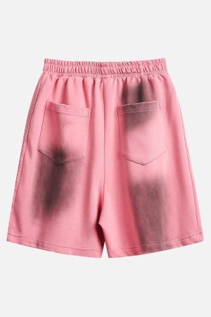Concert Outfit American Retro Spray Paint Casual Shorts