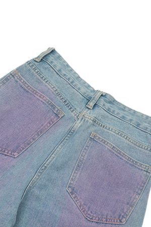 Concert Outfit American Retro Spray-Painted Star Embroidered Jeans