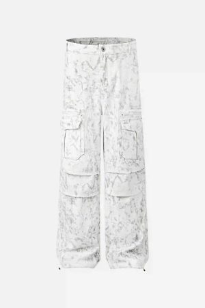 Concert Outfit American Retro Style Multi-Pocket Overalls