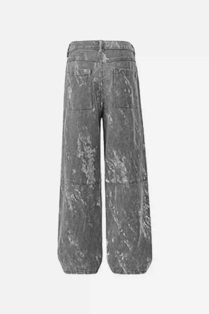 Concert Outfit American Retro Style Multi-Pocket Overalls