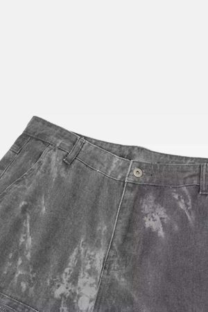 Concert Outfit American Retro Style Multi-Pocket Overalls