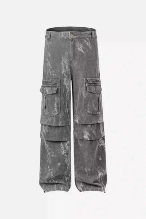 Concert Outfit American Retro Style Multi-Pocket Overalls