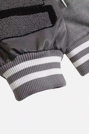 Concert Outfit American Retro Woolen Baseball Jacket