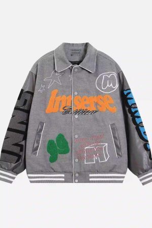 Concert Outfit American Retro Woolen Baseball Jacket