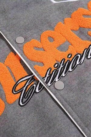 Concert Outfit American Retro Woolen Baseball Jacket