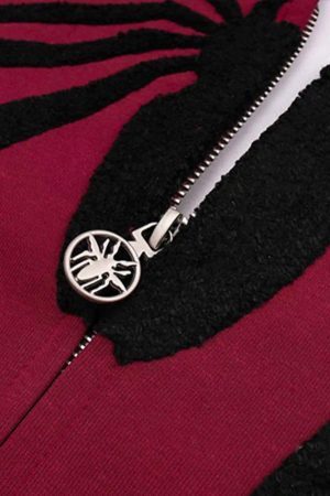 Concert Outfit American Spider Towel Embroidery Cardigan Hoodie
