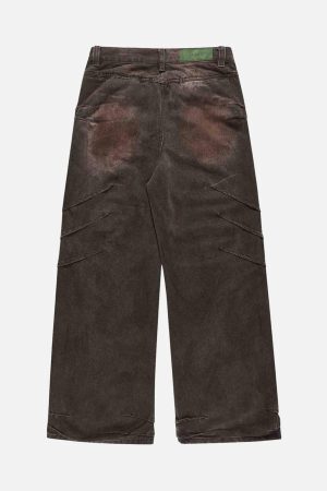 Concert Outfit American Street Fashion Heavy Industry Washed Jeans