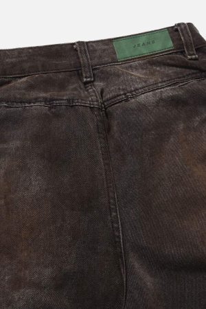 Concert Outfit American Street Fashion Heavy Industry Washed Jeans