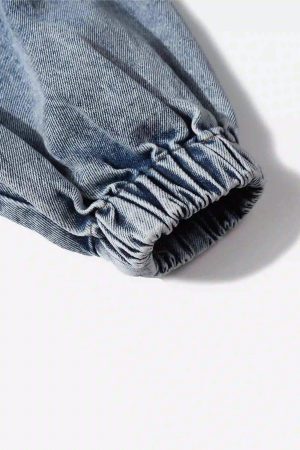 Concert Outfit American Street Gradient Denim Hoodie