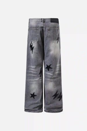 Concert Outfit American Street Lightning Straight Jeans