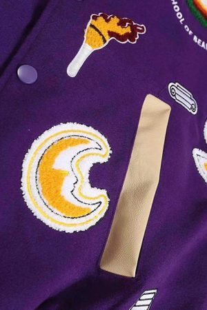 Concert Outfit American Street Retro Embroidered Baseball Jacket