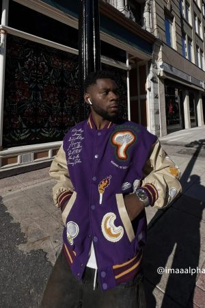 Concert Outfit American Street Retro Embroidered Baseball Jacket