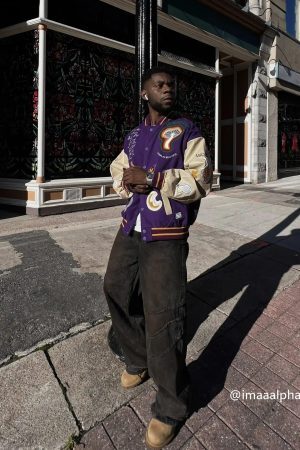 Concert Outfit American Street Retro Embroidered Baseball Jacket