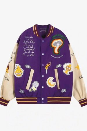 Concert Outfit American Street Retro Embroidered Baseball Jacket