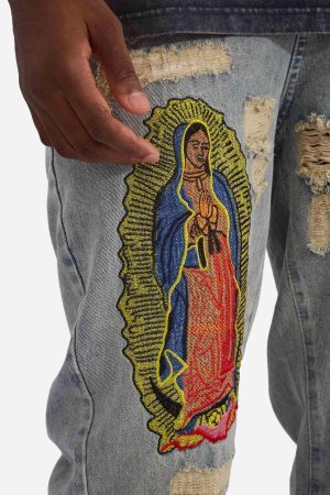 Concert Outfit American Street Ripped Jeans