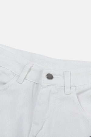 Concert Outfit American Street Style Patch Jeans