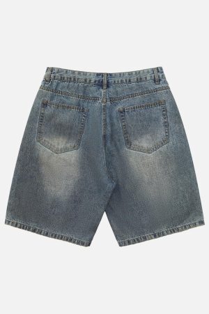 Concert Outfit American Street Style Washed Distressed Shorts