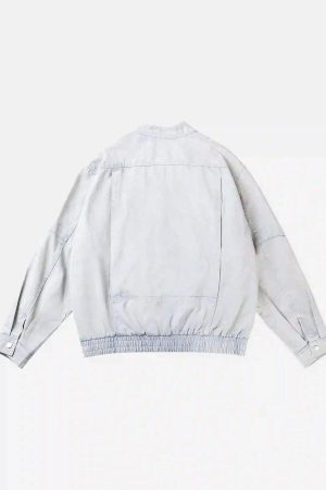 Concert Outfit American Street Style Washed Faded Short Jacket