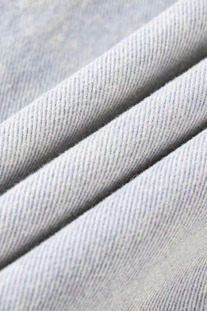 Concert Outfit American Street Style Washed Faded Short Jacket