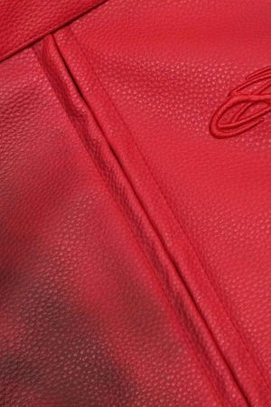 Concert Outfit American Style 3D Embroidery Spray Color Motorcycle Jacket