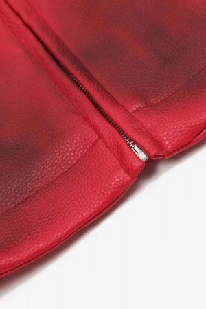 Concert Outfit American Style 3D Embroidery Spray Color Motorcycle Jacket