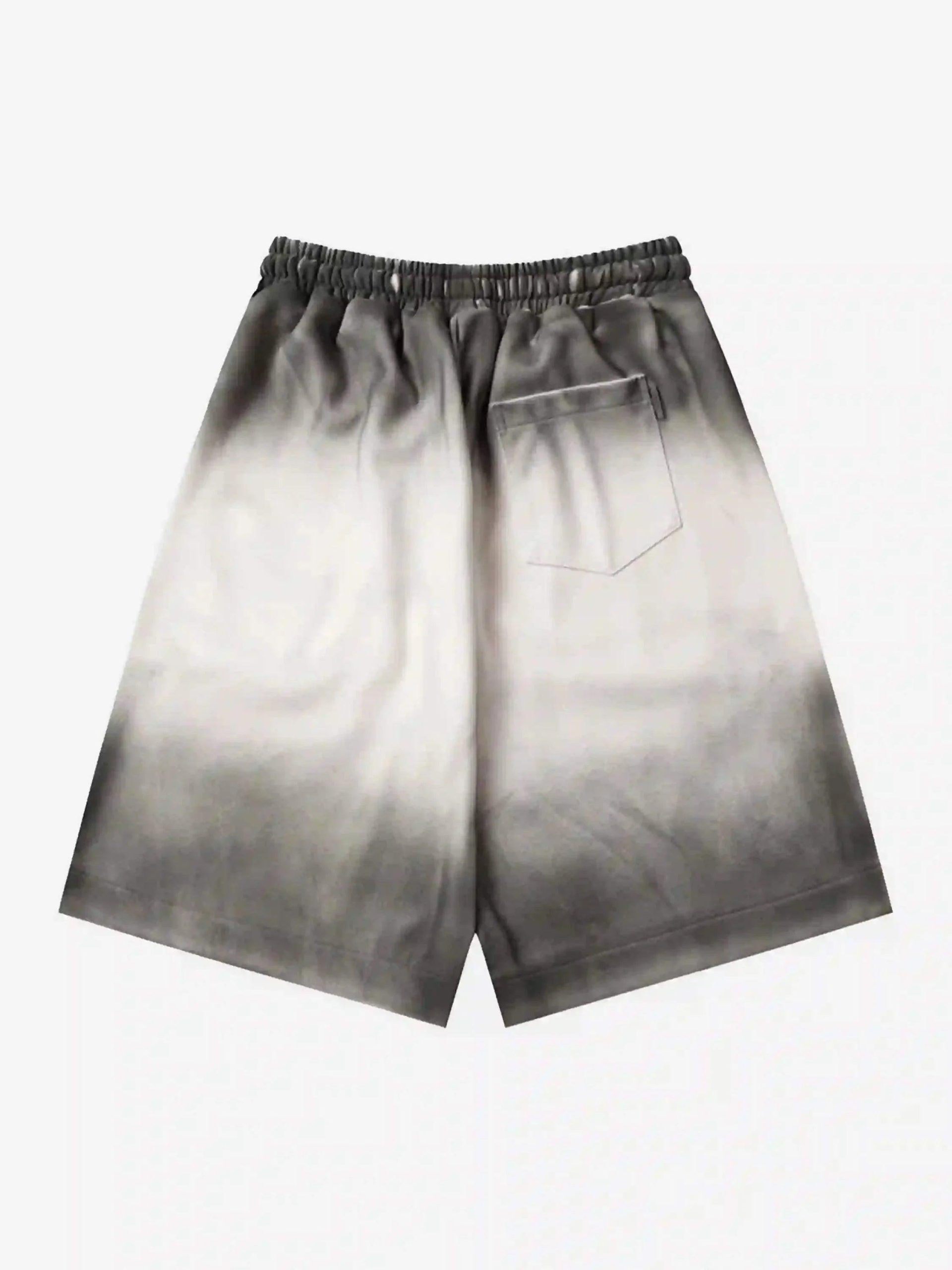 Concert Outfit American Style Distressed Gradient Print Shorts Concert Outfit American Style Distressed Gradient Print Shorts