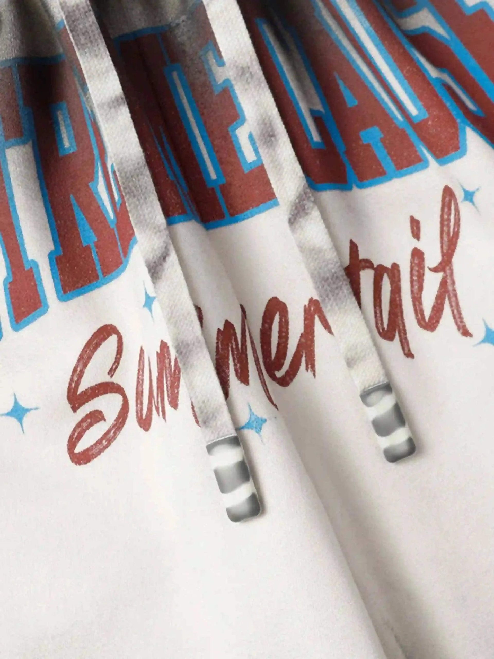 Concert Outfit American Style Distressed Gradient Print Shorts Concert Outfit American Style Distressed Gradient Print Shorts