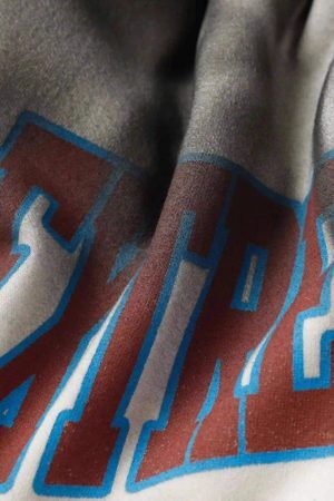 Concert Outfit American Style Distressed Gradient Print Shorts