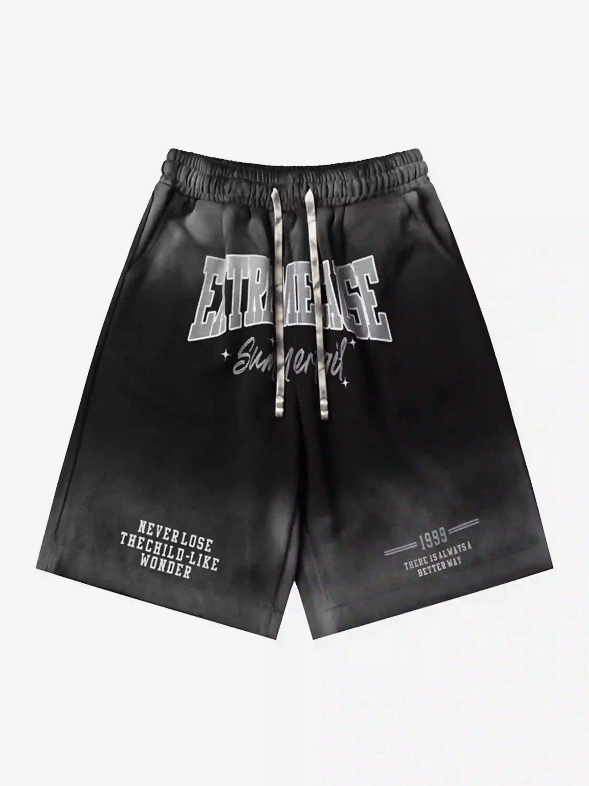 Concert Outfit American Style Distressed Gradient Print Shorts Concert Outfit American Style Distressed Gradient Print Shorts