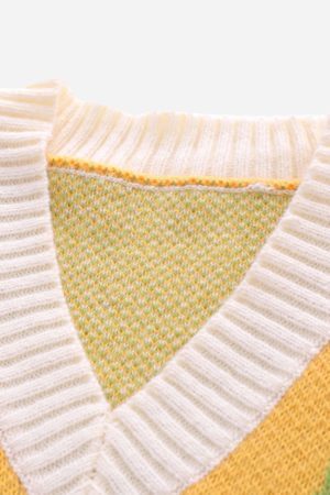 Concert Outfit American Style Graffiti Love Sweater Vest