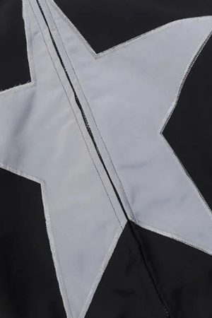 Concert Outfit American Style Patchwork Five-Pointed Star Jacket