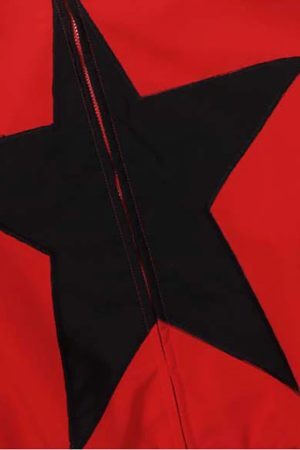 Concert Outfit American Style Patchwork Five-Pointed Star Jacket