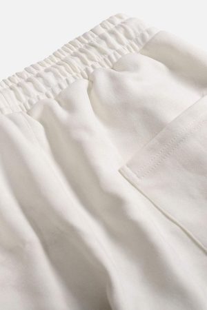 Concert Outfit American Style Spray Painted Letters Washed Casual Sweatpants