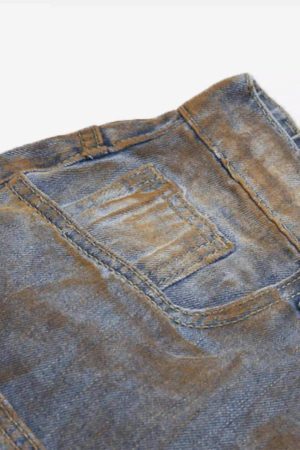 Concert Outfit American Style Wasteland Style Wide-Leg Denim Jorts