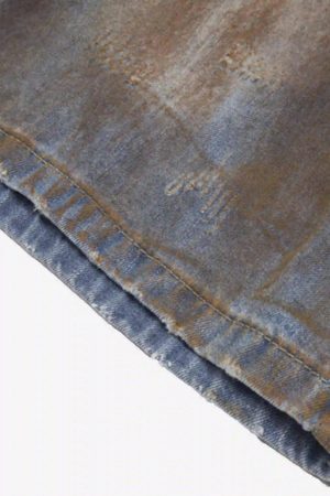 Concert Outfit American Style Wasteland Style Wide-Leg Denim Jorts