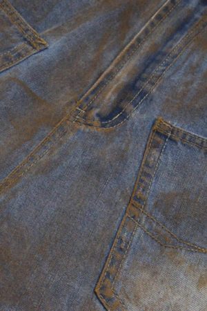 Concert Outfit American Style Wasteland Style Wide-Leg Denim Jorts