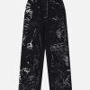 Concert Outfit Americana Graffiti Letter Print Jeans