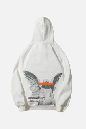 Concert Outfit Angel God Print Hoodie