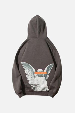 Concert Outfit Angel God Print Hoodie