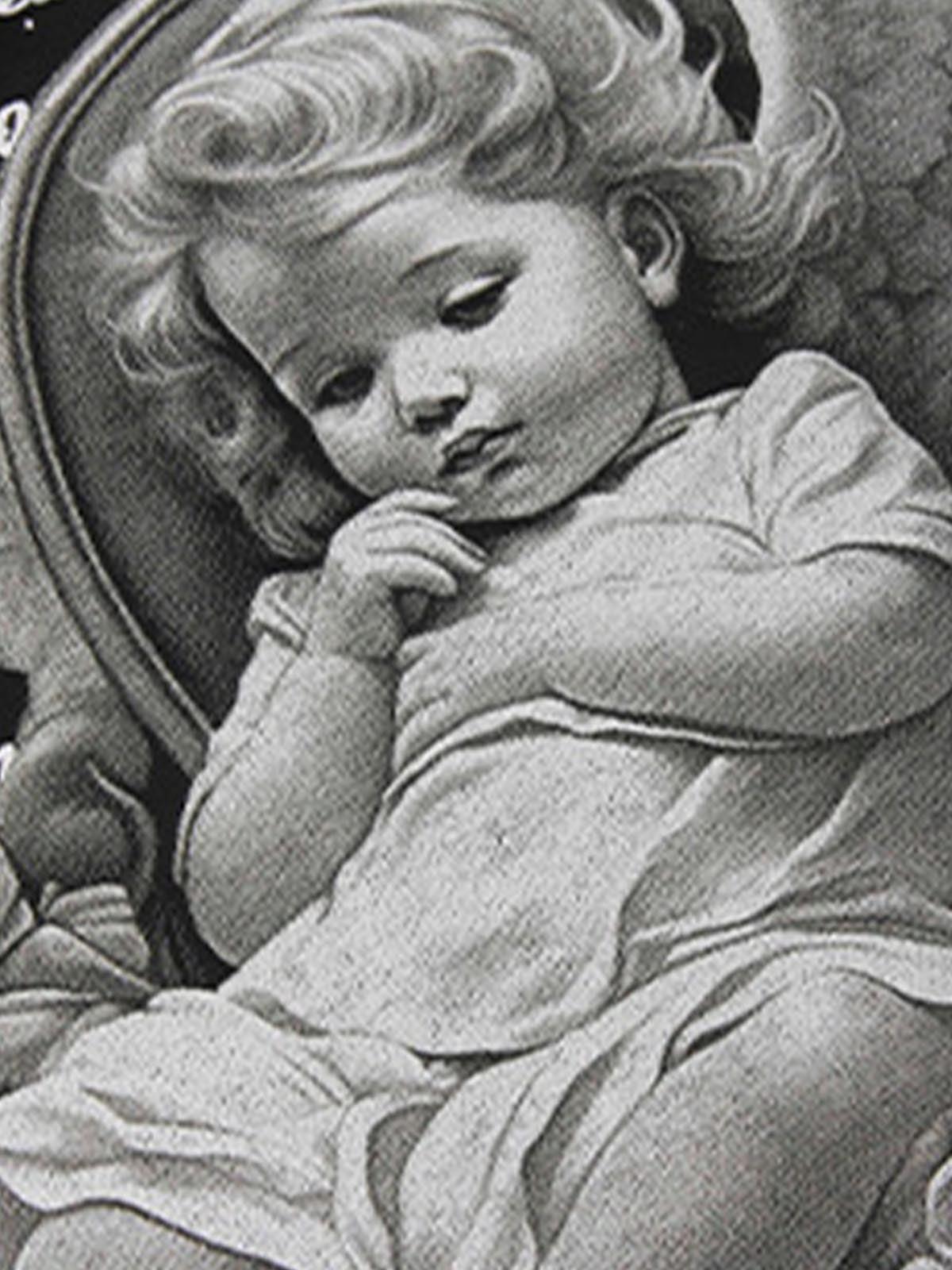 Concert Outfit Angel Print Oversized T-Shirt Concert Outfit Angel Print Oversized T-Shirt