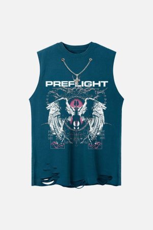 Concert Outfit Angel Wings Street Rap Vest