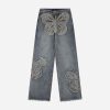 Concert Outfit Appliqued Butterfly Embroidered Jeans