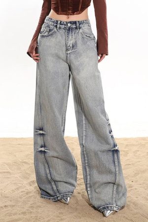 Concert Outfit Arc-Stitched Washed Jeans