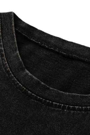 Concert Outfit Art Letter Washed Distressed Vest