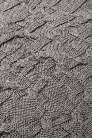 Concert Outfit Asymmetric Irregular Knitted Sweater Hoodie